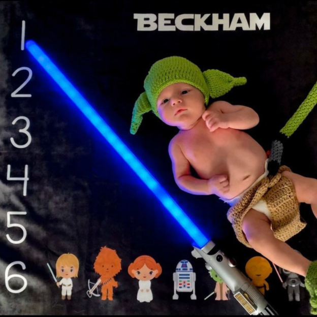 Personalized Baby Milestone Blanket for Comfort & Unique | BKMS005