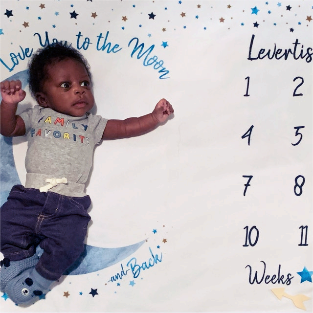 Personalized Baby Milestone Blanket for Comfort & Unique | BKMS008