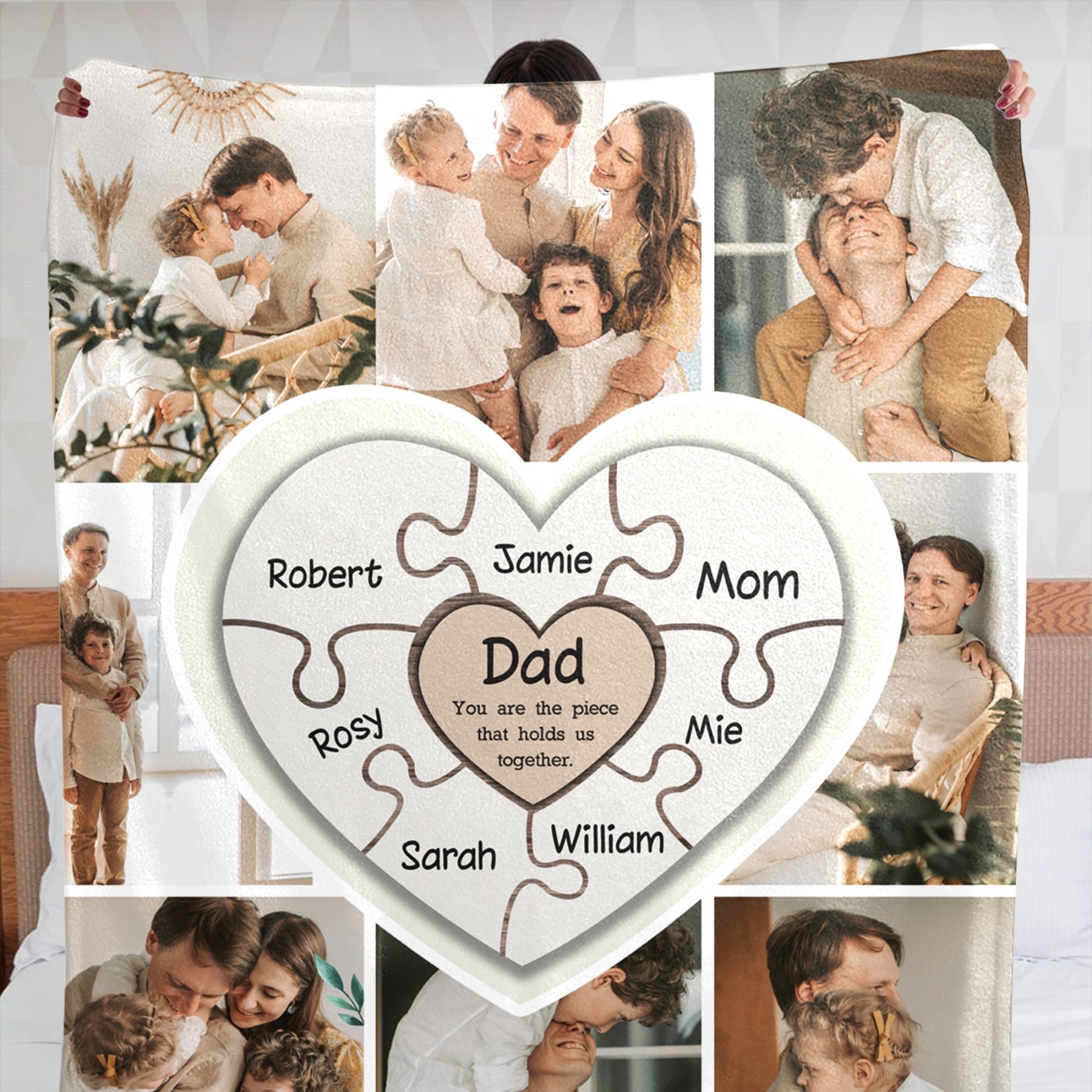 Personalized Memorial Photo Blanket for Comfort & Unique | BKphoto02