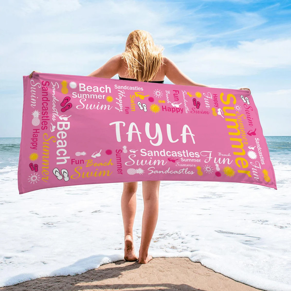 Personalized Lovely Kid Towel for Summer & Beach | CWTowel36