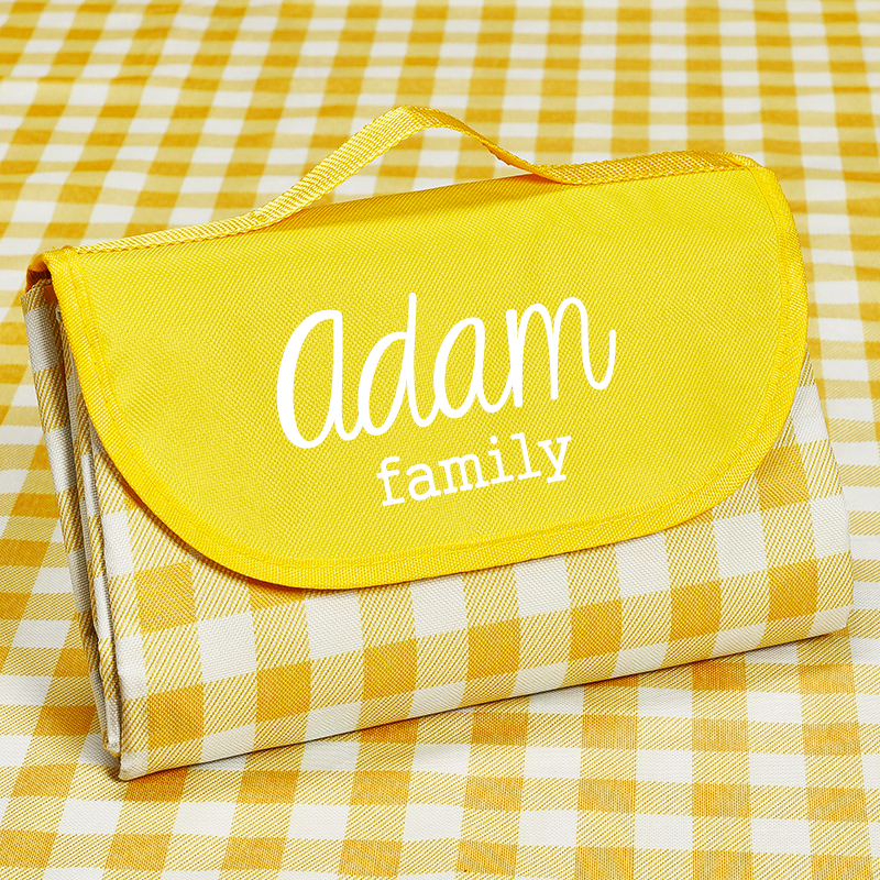 Personalized Waterproof Outdoor Picnic Blanket with Tote | Picnic01