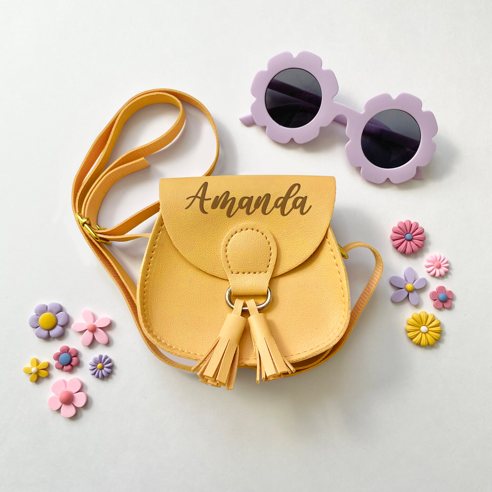 Personalized Girls Color Tassel Purse | CWPack11