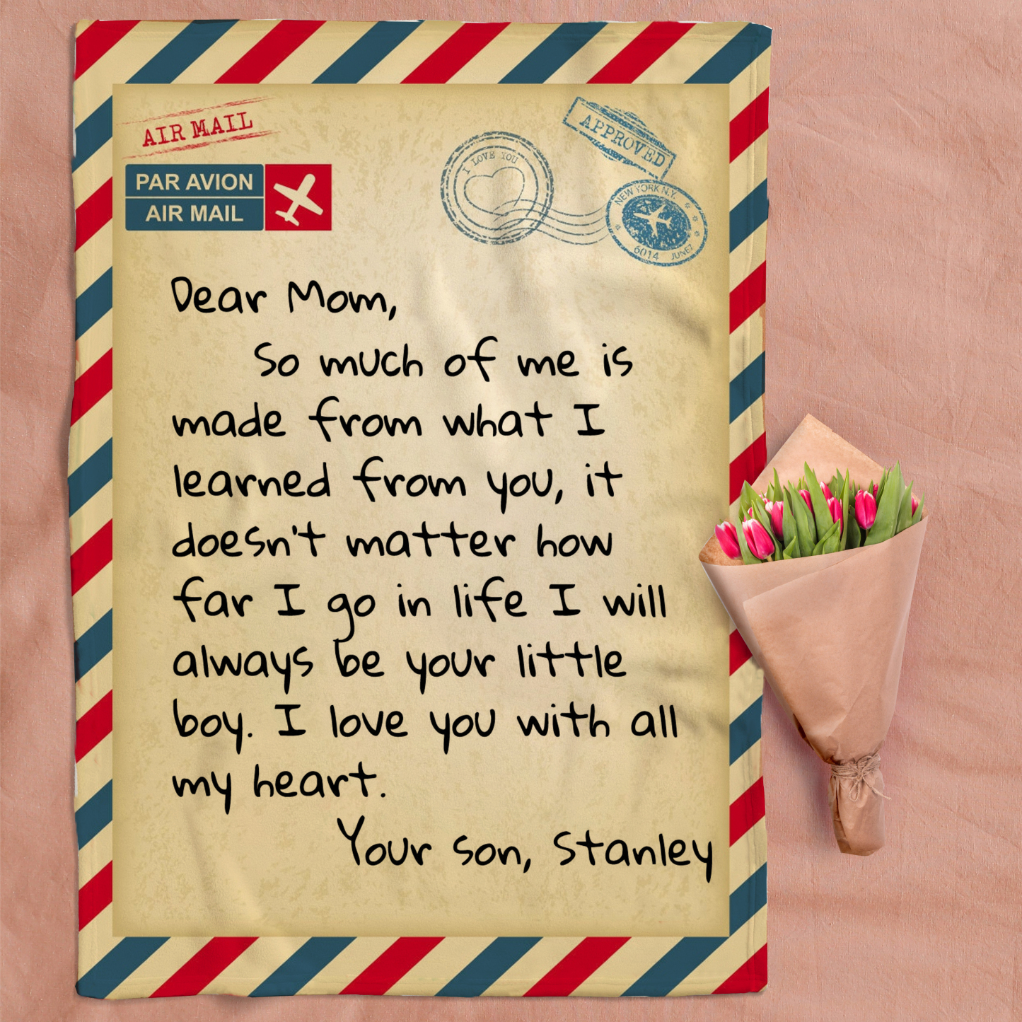 Personalized Love Letter Blanket for Comfort & Unique | BKletter13