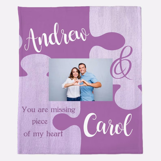 Personalized Memorial Photo Blanket for Comfort & Unique | BKPhoto19