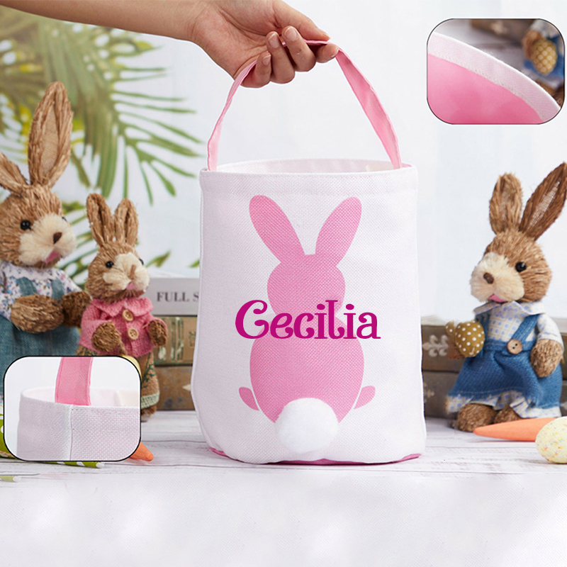 Personalized Name Easter Bunny Basket | CWEaster01