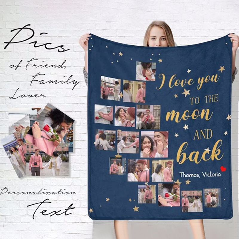 Personalized Memorial Photo Blanket for Comfort & Unique | BKPhoto20