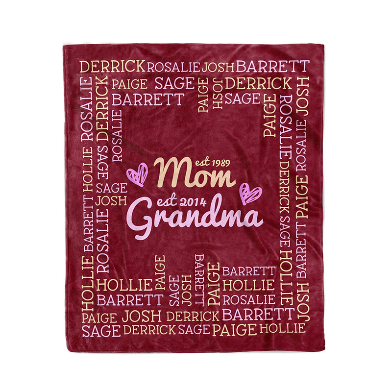 Personalized Love Mom Blanket for Comfort & Unique | CWMom01