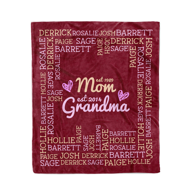Personalized Love Mom Blanket for Comfort & Unique | CWMom01