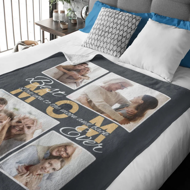 Personalized Love Mom Blanket for Comfort & Unique | CWMom03