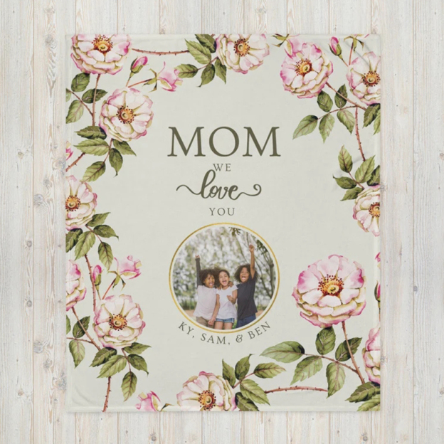 Personalized Love Mom Blanket for Comfort & Unique | CWMom04