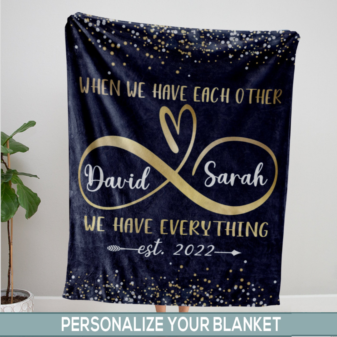 Personalized Anniversary Blanket for Comfort & Unique | BKAN006