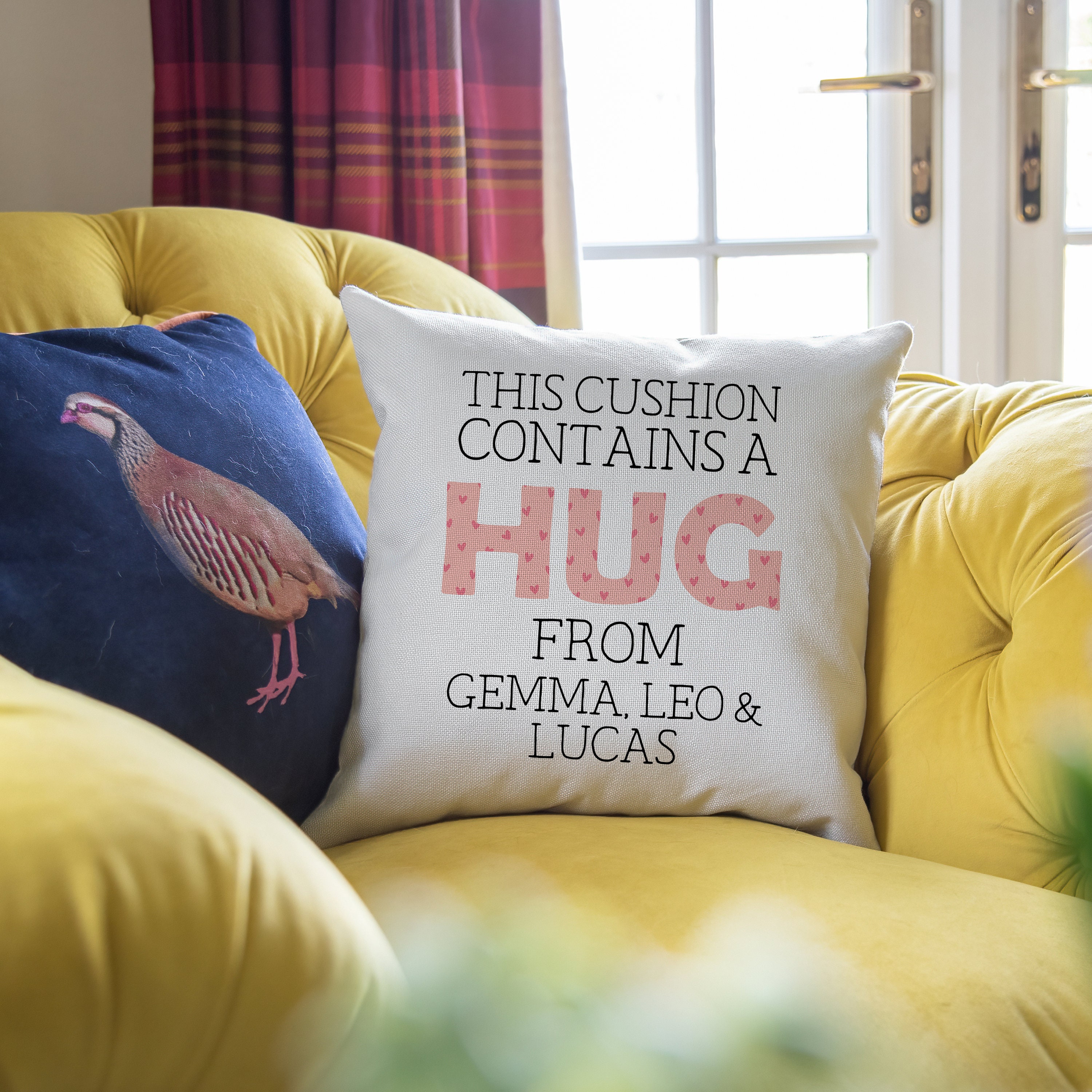 Personalised 'Give You A Hug' Cushion for Comfort & Unique | CWCush04