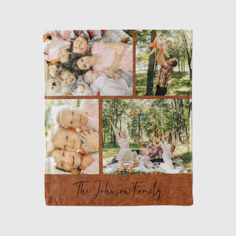 Personalized Memorial Photo Blanket for Comfort & Unique | BKphoto06