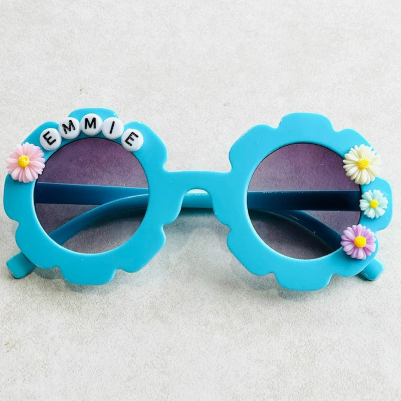 Personalized Colorful Flower Sunglasses For Kids | CWBeach03