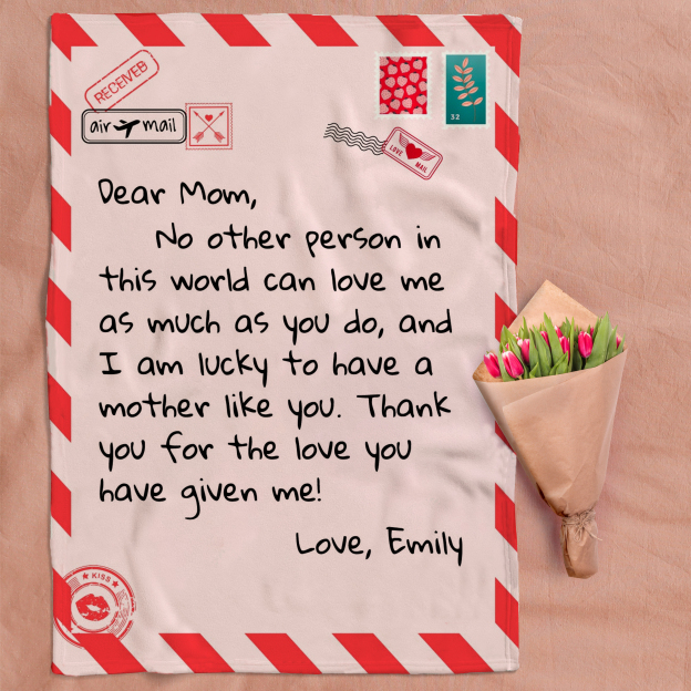 Personalized Love Letter Blanket for Comfort & Unique | BKletter13