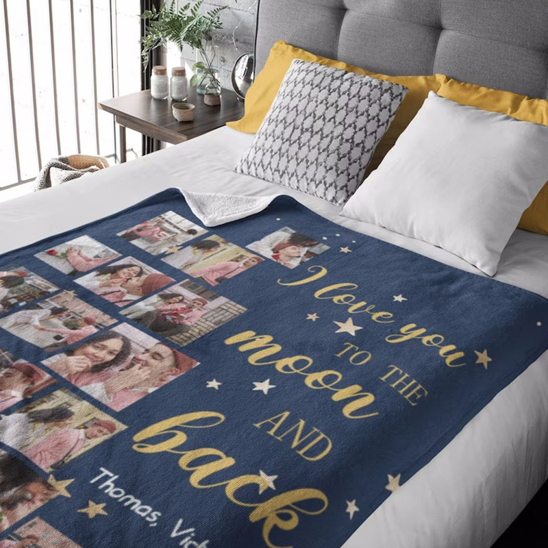 Personalized Memorial Photo Blanket for Comfort & Unique | BKPhoto20