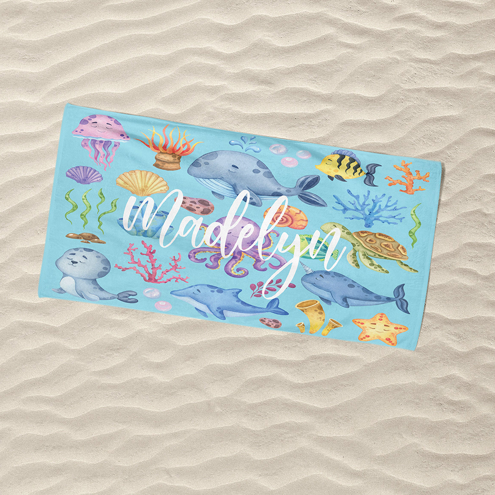 Personalized Lovely Kid Towel for Summer & Beach | CWTowel14