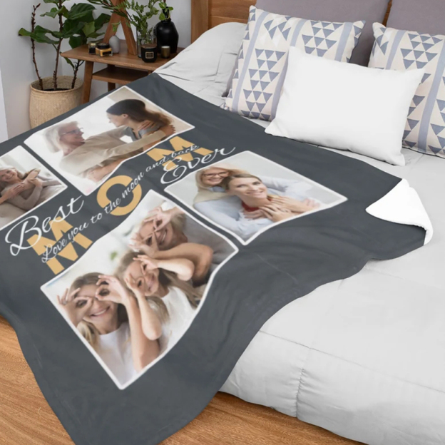 Personalized Love Mom Blanket for Comfort & Unique | CWMom03
