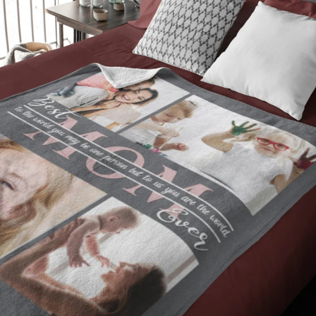 Personalized Love Mom Blanket for Comfort & Unique | CWMom05