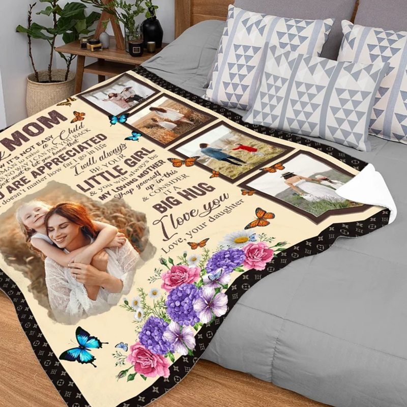 Personalized Love Mom Blanket for Comfort & Unique | CWMom07