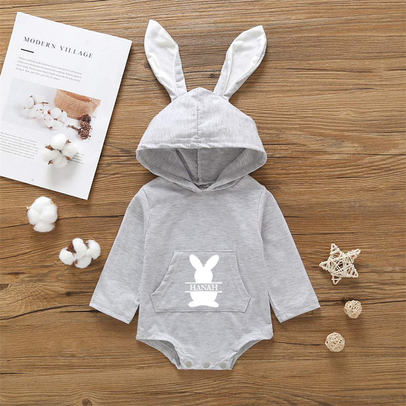 Personalized Baby Easter Bunny Cotton Onesie | CWBaby07