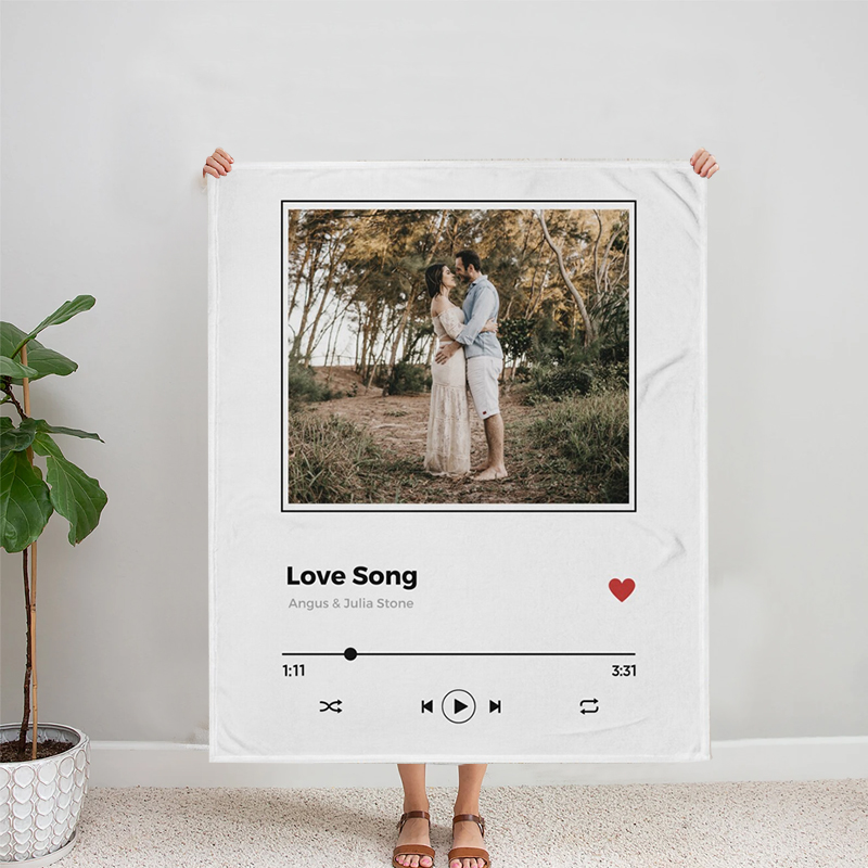 Personalized Memorial Photo Blanket for Comfort & Unique | BKphoto12