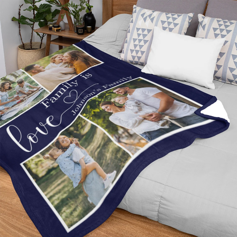 Personalized Memorial Photo Blanket for Comfort & Unique | BKphoto08