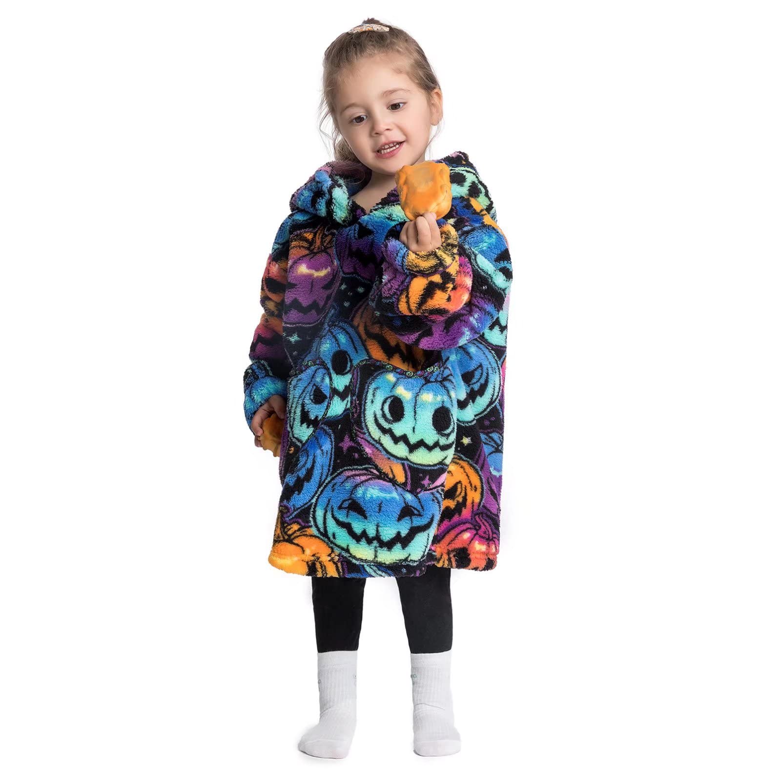 Personalized Embroidery Wearable Blanket Hoodie with Pockets for Toddler | BHKid01