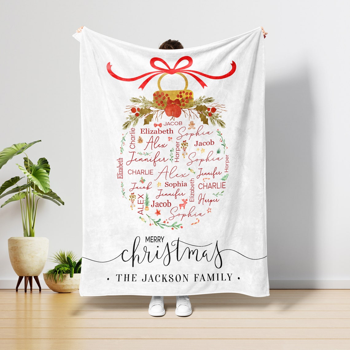 Personalized Merry Christmas Blanket for Comfort & Unique | BKMC12