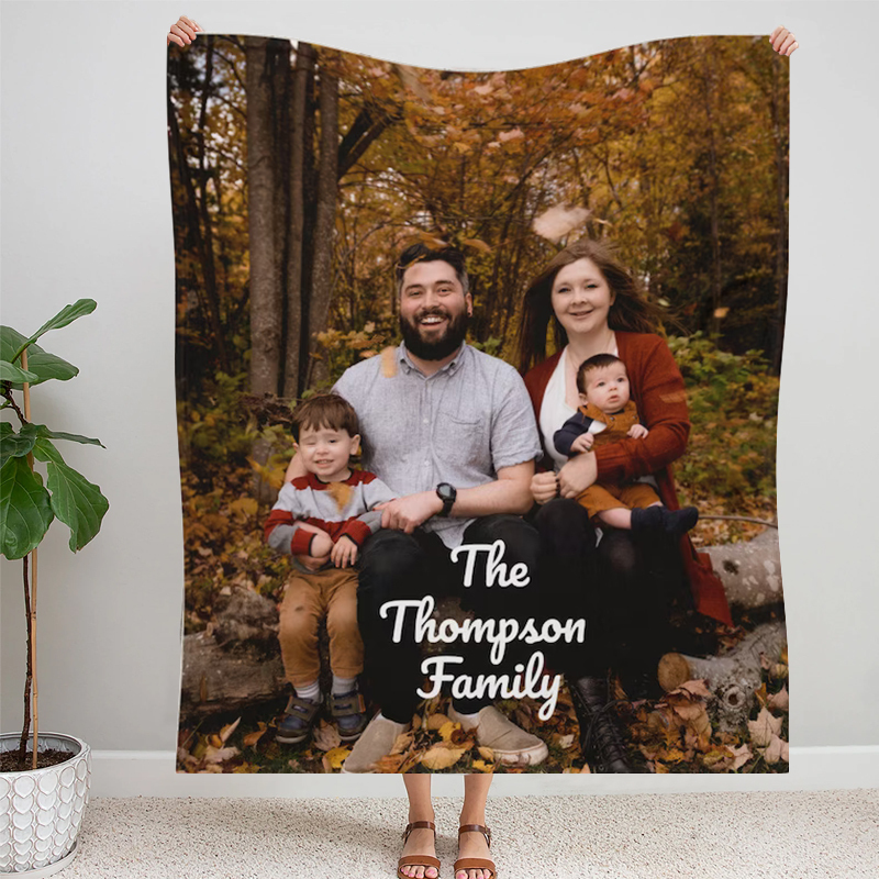 Personalized Memorial Photo Blanket for Comfort & Unique | BKphoto03