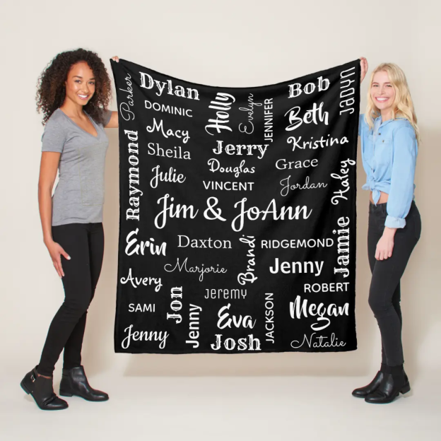 Personalized Family Name Blanket for Comfort & Unique | BKName06