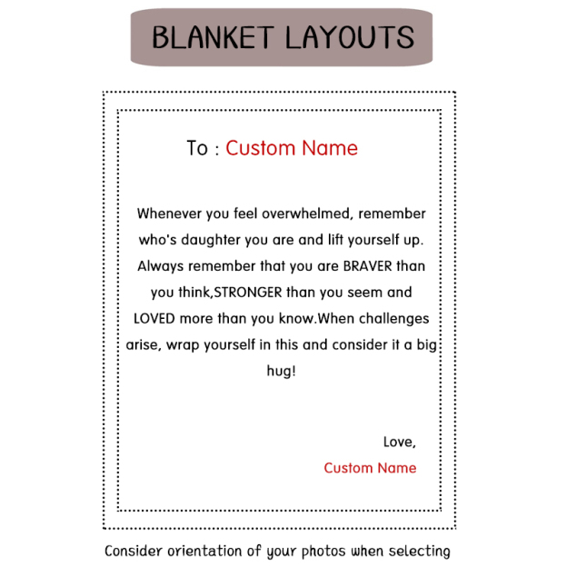 Personalized Love Letter Blanket for Comfort & Unique | BKletter01