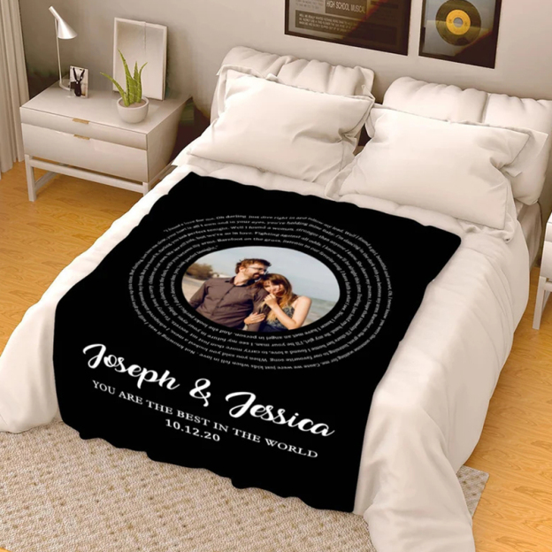 Personalized Anniversary Blanket for Comfort & Unique | BKAN014