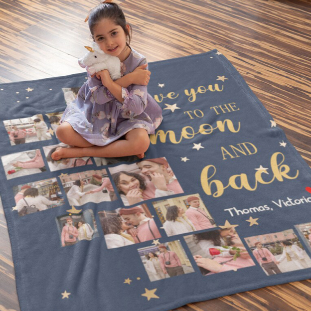 Personalized Memorial Photo Blanket for Comfort & Unique | BKPhoto20