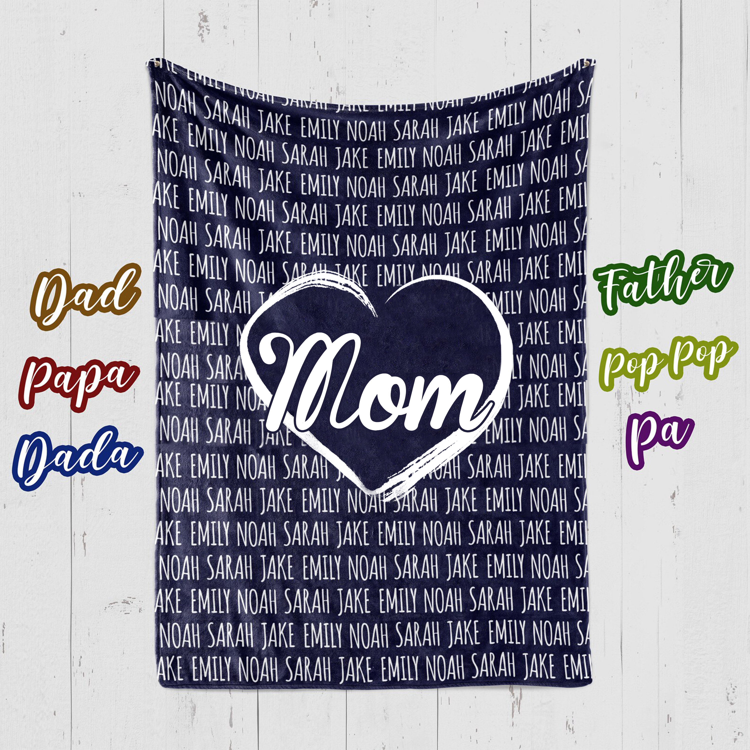 Personalized Family Name Blanket for Comfort & Unique | BKName10