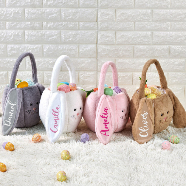 Personalized Name Easter Bunny Basket | CWEaster03