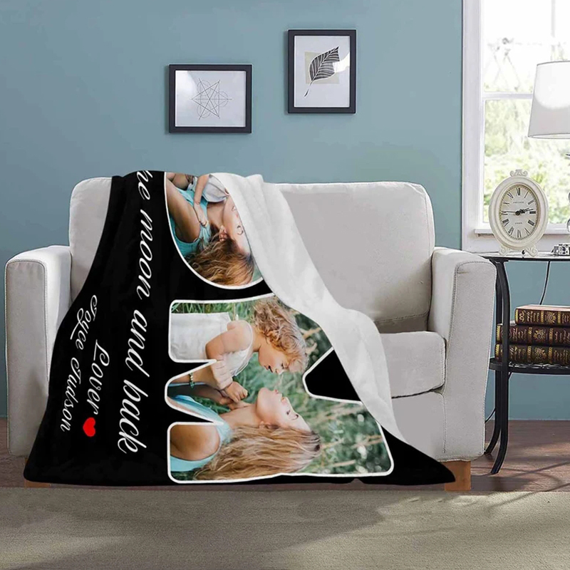 Personalized Love Mom Blanket for Comfort & Unique | CWMom08