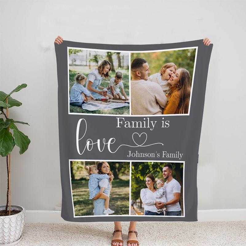 Personalized Memorial Photo Blanket for Comfort & Unique | BKphoto08