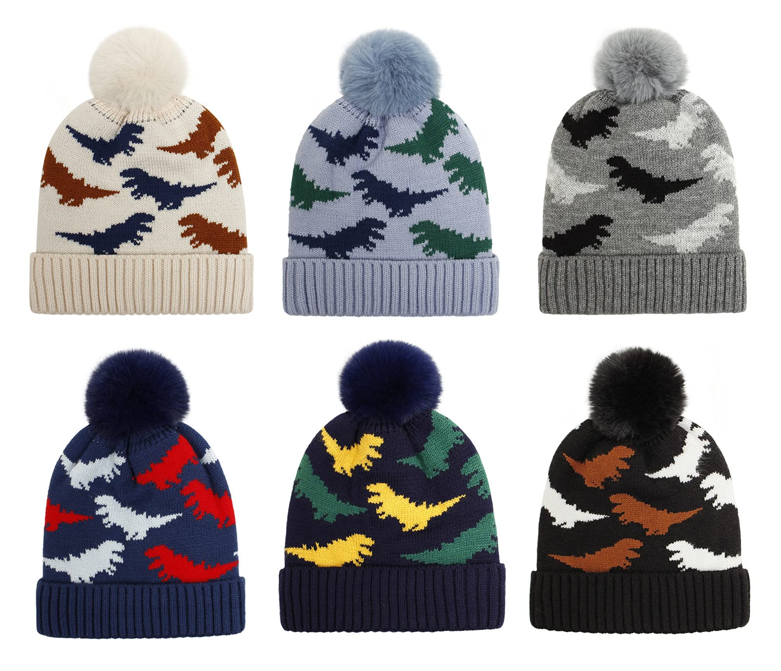 Personalized Embroidery Kid Dinosaur Hat and Scarf for Comfort & Unique | HSKid12