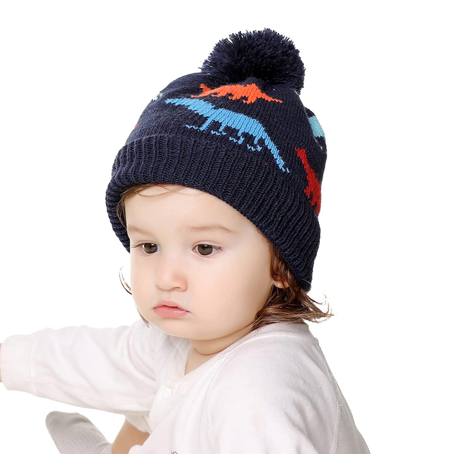 Personalized Embroidery Kid Dinosaur Hat and Scarf for Comfort & Unique | HSKid12
