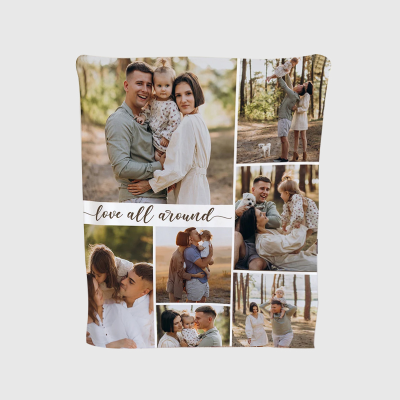 Personalized Memorial Photo Blanket for Comfort & Unique | BKphoto04