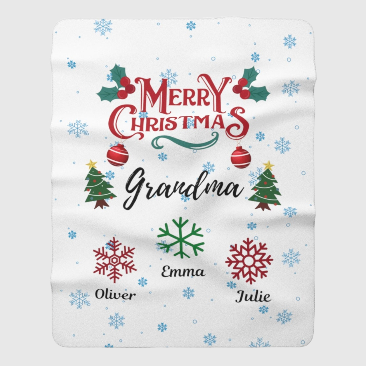 Personalized Merry Christmas Blanket for Comfort & Unique | BKMC10