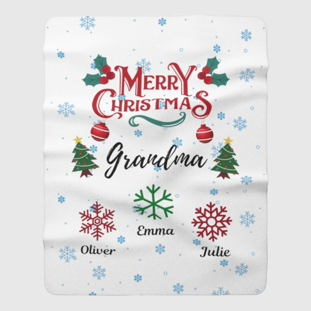 Personalized Merry Christmas Blanket for Comfort & Unique | BKMC10