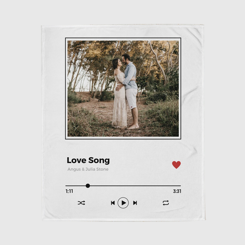 Personalized Memorial Photo Blanket for Comfort & Unique | BKphoto12