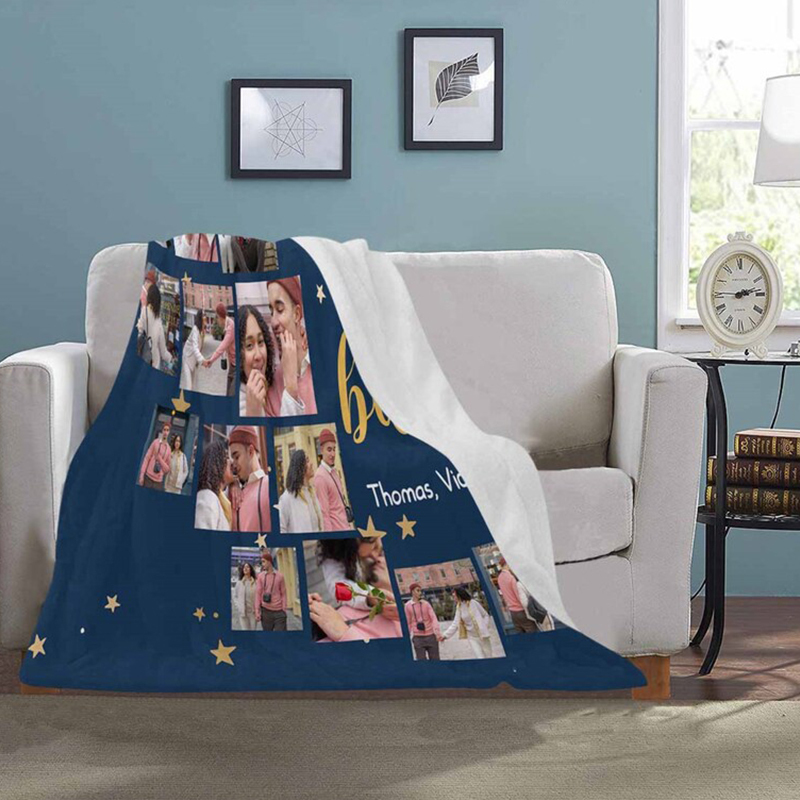 Personalized Memorial Photo Blanket for Comfort & Unique | BKPhoto20