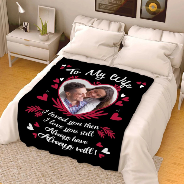 Personalized Memorial Photo Blanket for Comfort & Unique | BKPhoto22