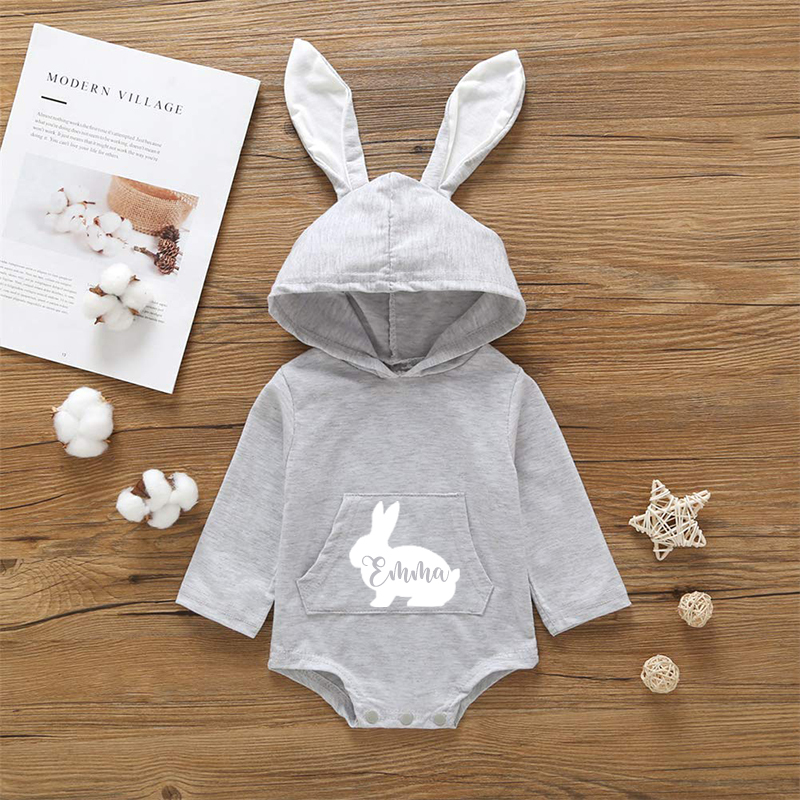 Personalized Baby Easter Bunny Cotton Onesie | CWBaby07