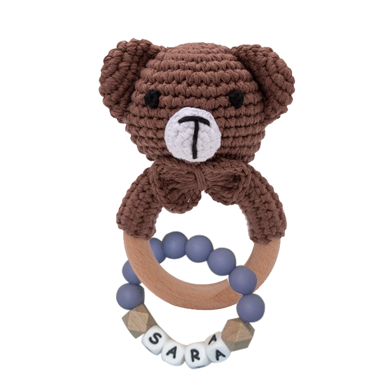 Personalized Lovely Kid's Crochet Baby Rattle | CWToy25
