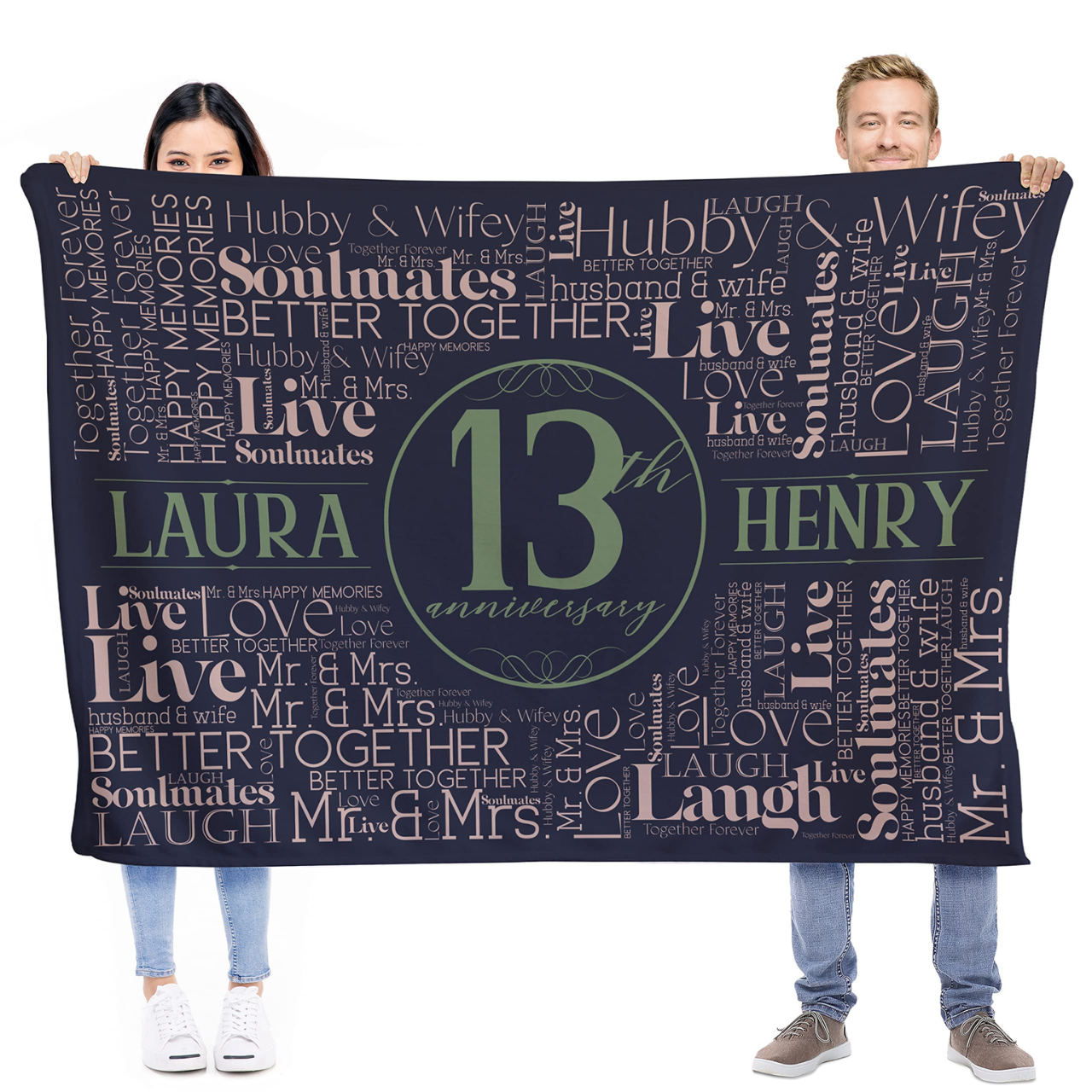 Personalized Anniversary Blanket for Comfort & Unique | BKAN001