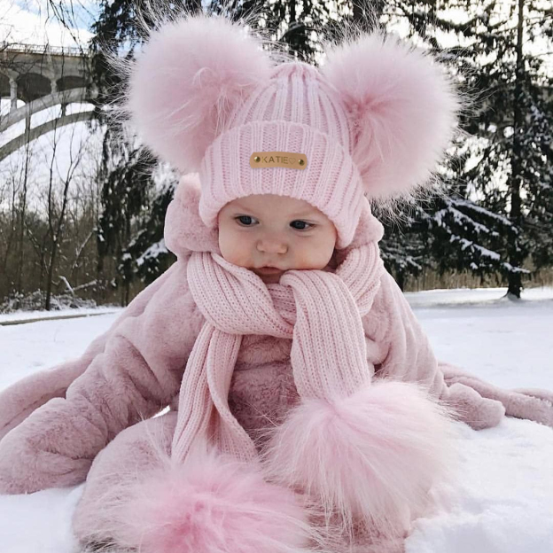 Personalized Name Kid Pom Pom Hat for Comfort & Unique | HSKid09